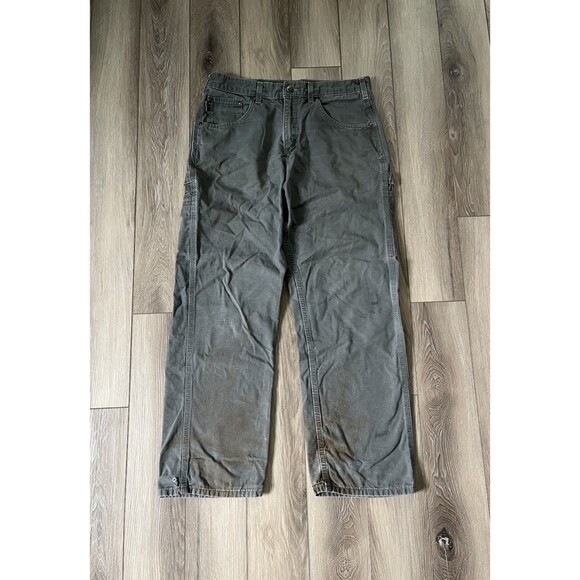 Carhartt B159 DMS Duck Canvas Carpenter Loose Fit Pants Men's 32x30 Gray - Picture 1 of 8